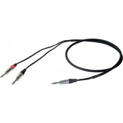 PROEL STAGE STUDIO103LU3 kabel audio wtyk Jack 6.3 stereo - 2x wtyk Jack 6.3 mono, dl. 3m